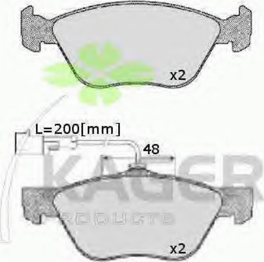 Kager 35-0088 - Kit de plaquettes de frein, frein à disque cwaw.fr