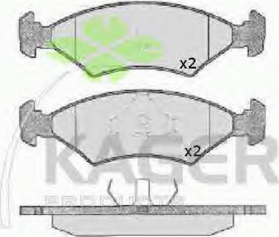 Kager 35-0083 - Kit de plaquettes de frein, frein à disque cwaw.fr