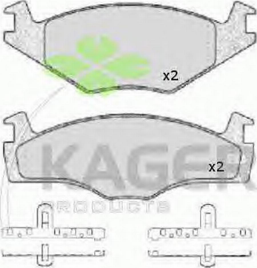 Kager 35-0032 - Kit de plaquettes de frein, frein à disque cwaw.fr