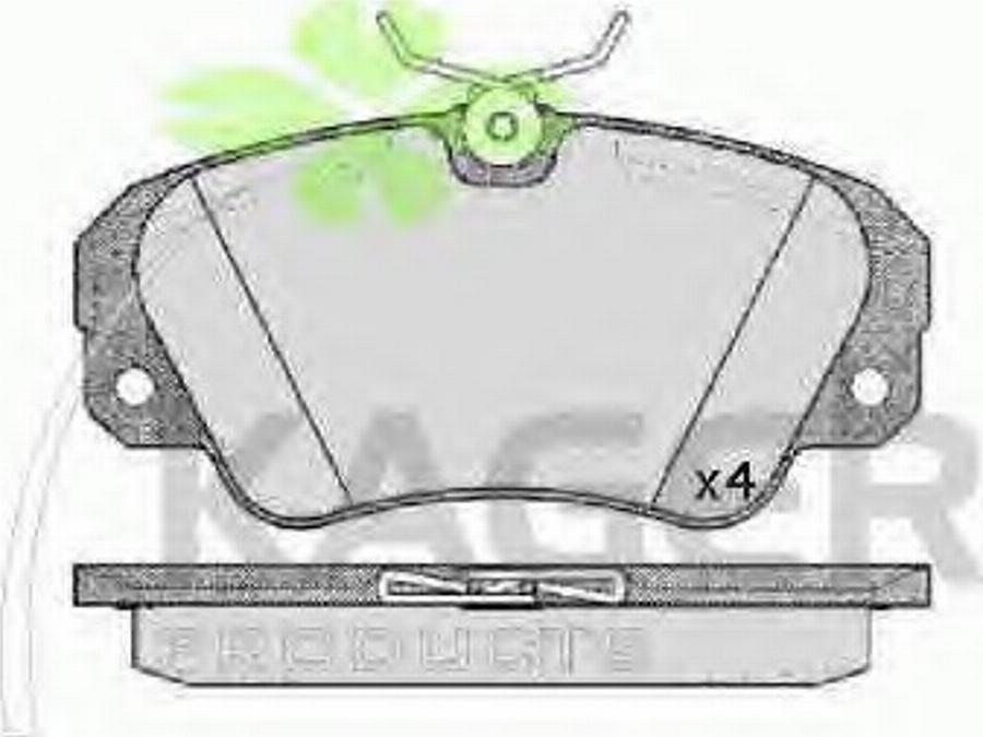 Kager 35-0037 - Kit de plaquettes de frein, frein à disque cwaw.fr