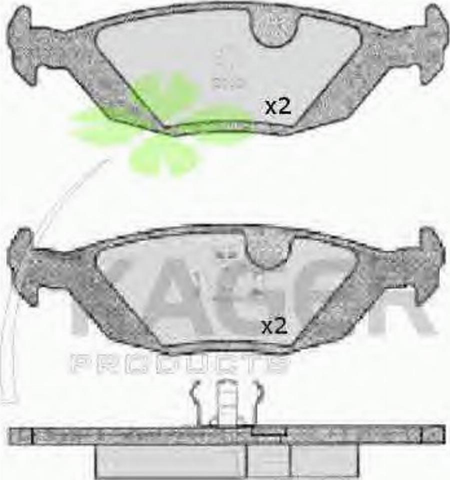 Kager 35-0024 - Kit de plaquettes de frein, frein à disque cwaw.fr