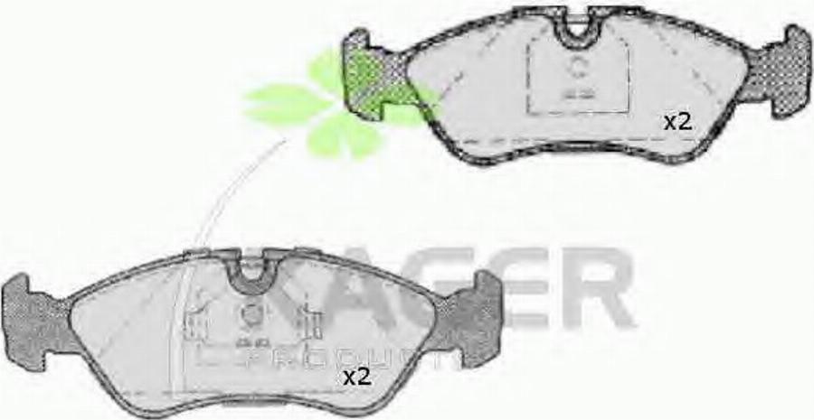 Kager 350020 - Kit de plaquettes de frein, frein à disque cwaw.fr