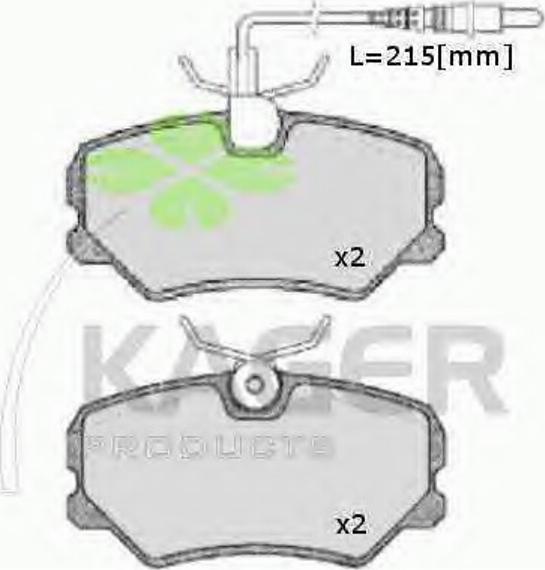 Kager 35-0027 - Kit de plaquettes de frein, frein à disque cwaw.fr