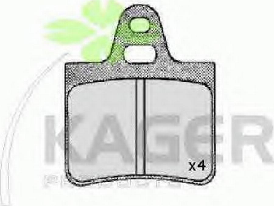 Kager 35-0076 - Kit de plaquettes de frein, frein à disque cwaw.fr