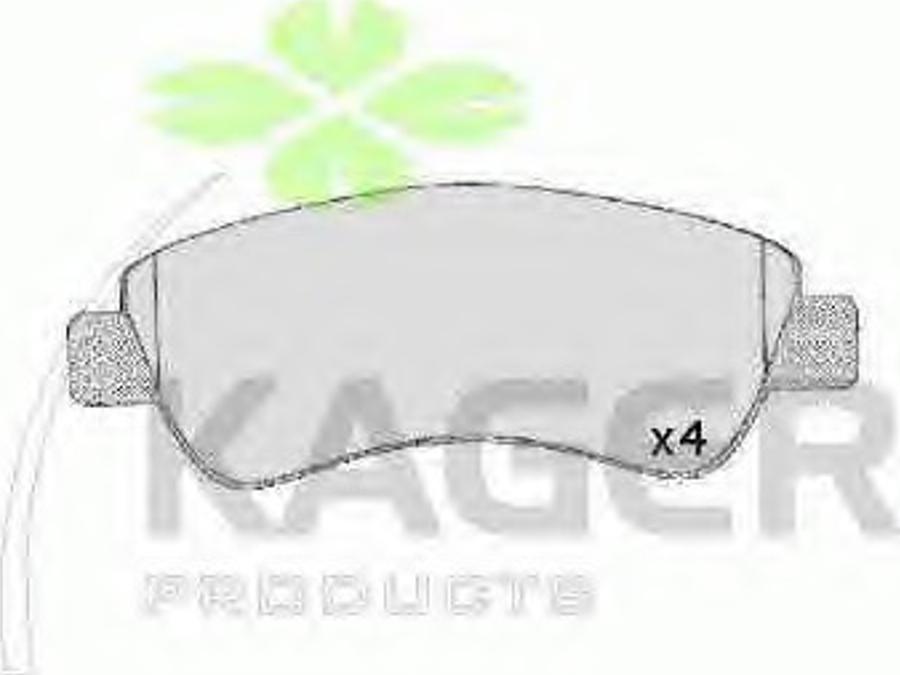 Kager 35-0077 - Kit de plaquettes de frein, frein à disque cwaw.fr