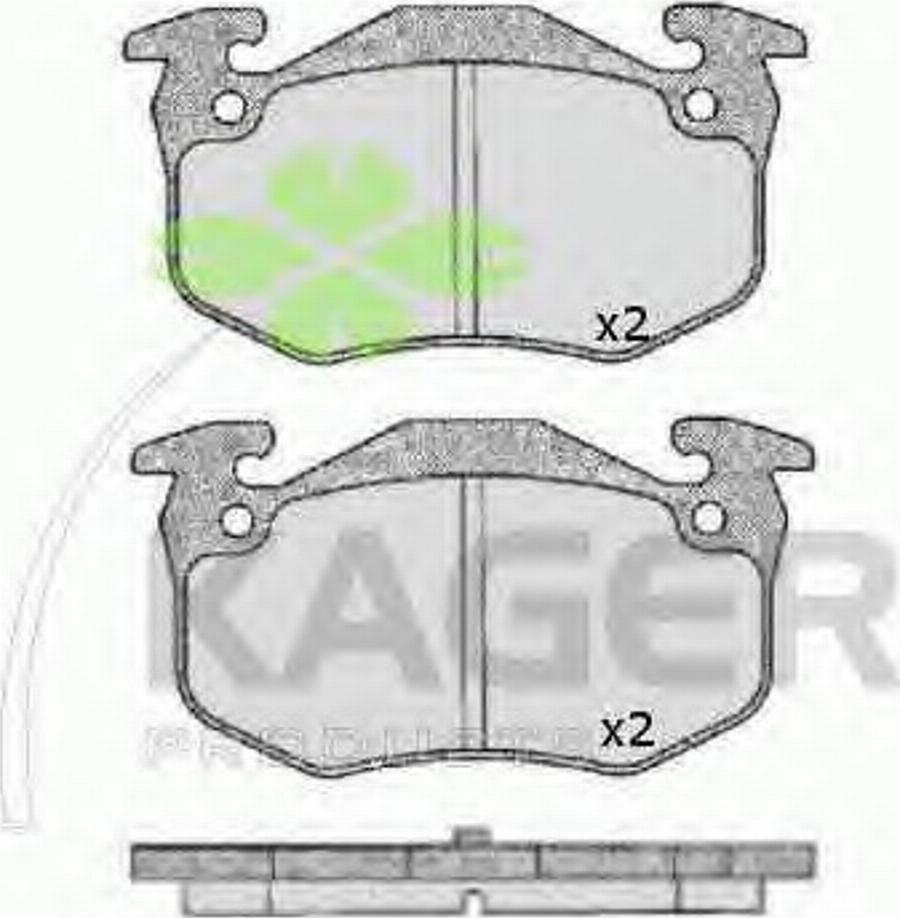 Kager 35-0145 - Kit de plaquettes de frein, frein à disque cwaw.fr