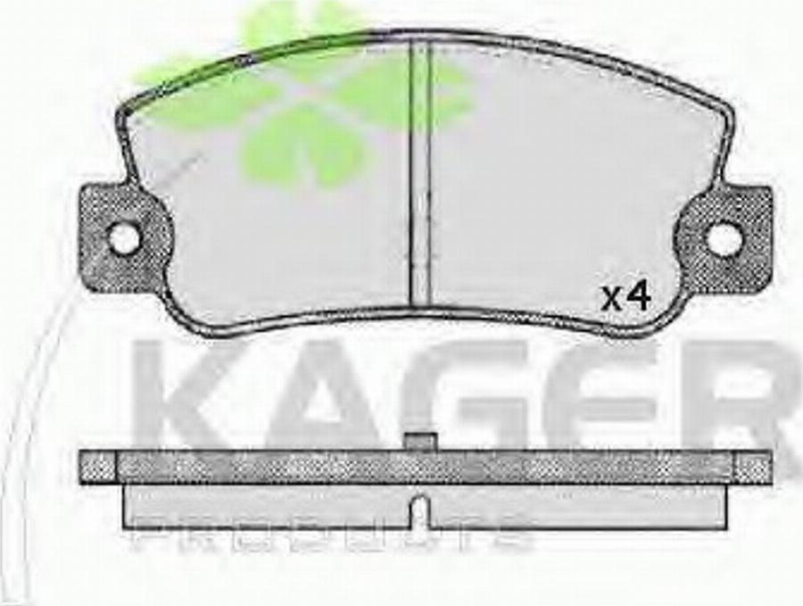 Kager 35-0146 - Kit de plaquettes de frein, frein à disque cwaw.fr