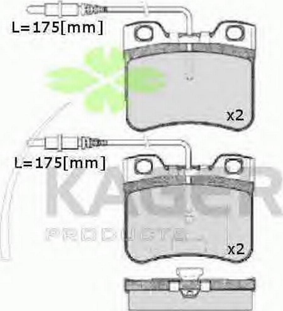 Kager 35-0154 - Kit de plaquettes de frein, frein à disque cwaw.fr