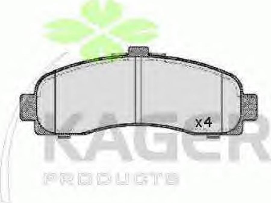 Kager 35-0151 - Kit de plaquettes de frein, frein à disque cwaw.fr