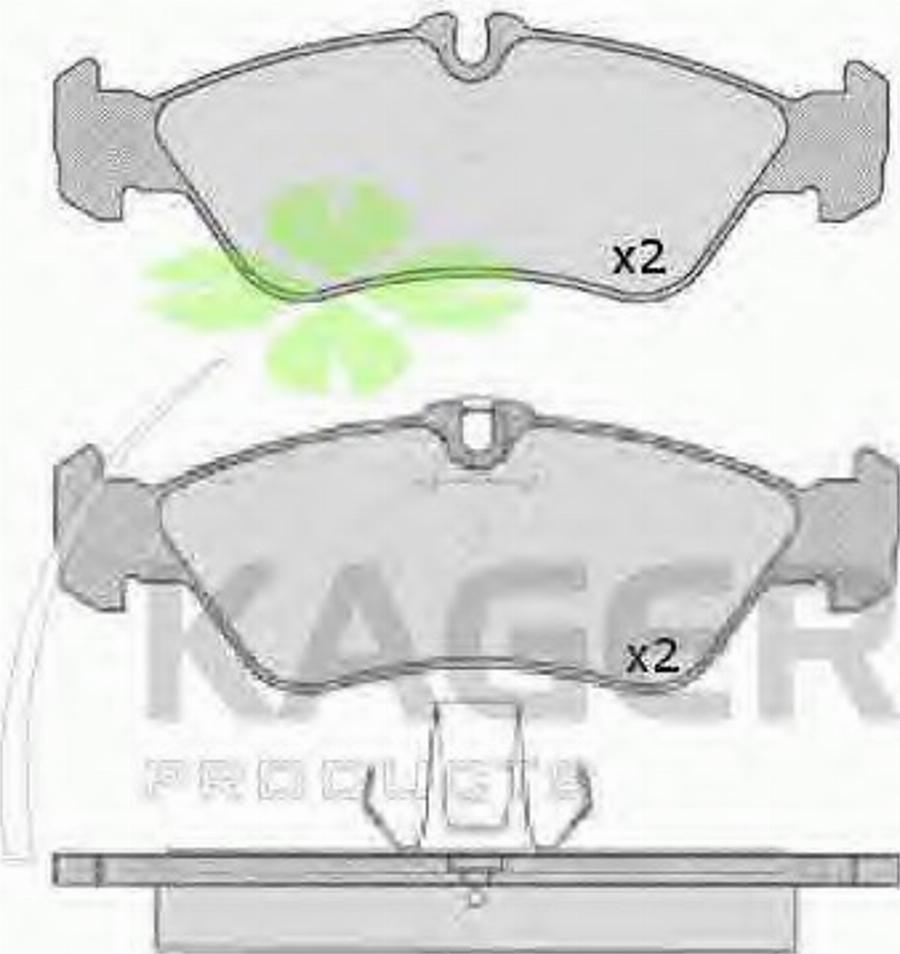 Kager 35-0158 - Kit de plaquettes de frein, frein à disque cwaw.fr