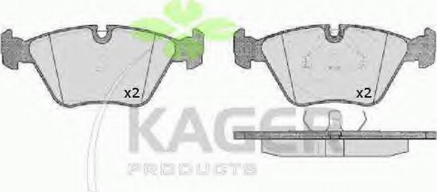 Kager 35-0152 - Kit de plaquettes de frein, frein à disque cwaw.fr