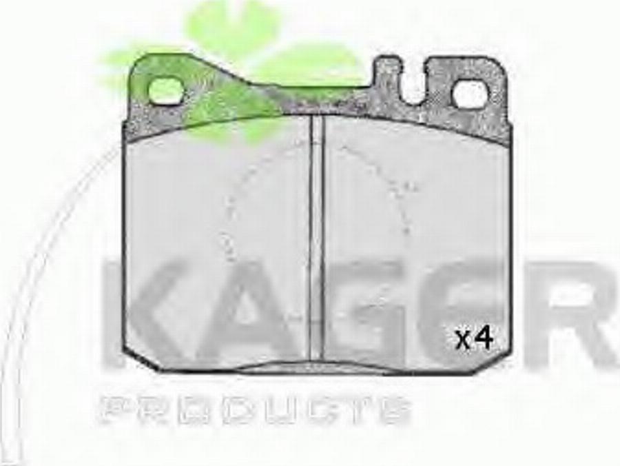 Kager 350169 - Kit de plaquettes de frein, frein à disque cwaw.fr