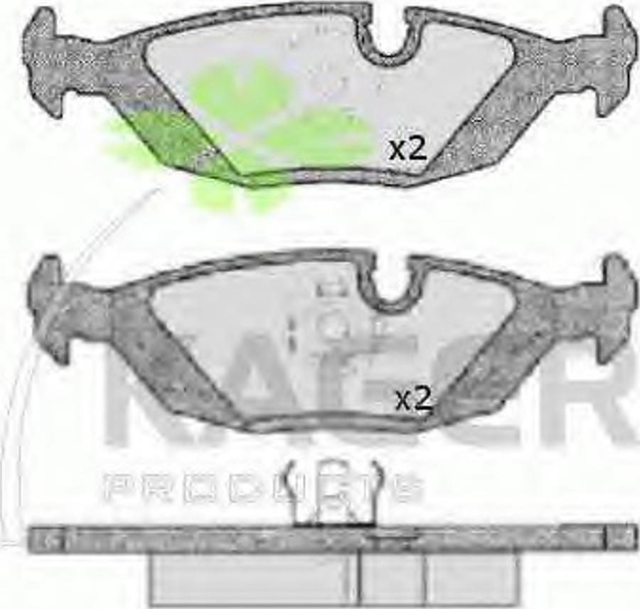 Kager 350101 - Kit de plaquettes de frein, frein à disque cwaw.fr