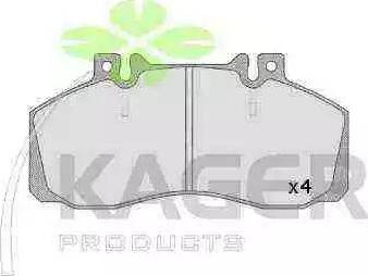 Kager 35-0118 - Kit de plaquettes de frein, frein à disque cwaw.fr