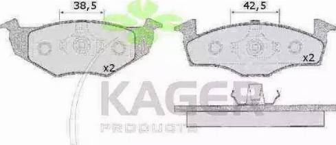 Kager 35-0184 - Kit de plaquettes de frein, frein à disque cwaw.fr