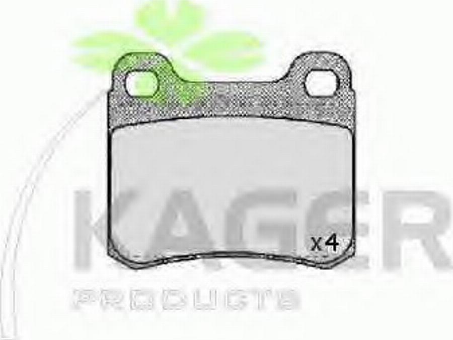 Kager 35-0138 - Kit de plaquettes de frein, frein à disque cwaw.fr