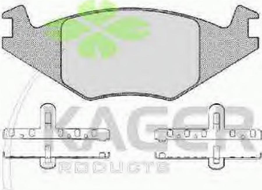 Kager 35-0120 - Kit de plaquettes de frein, frein à disque cwaw.fr