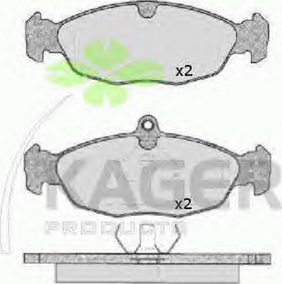 Kager 35-0171 - Kit de plaquettes de frein, frein à disque cwaw.fr