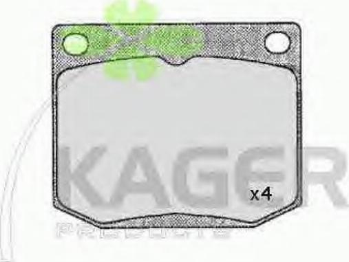 Kager 35-0352 - Kit de plaquettes de frein, frein à disque cwaw.fr