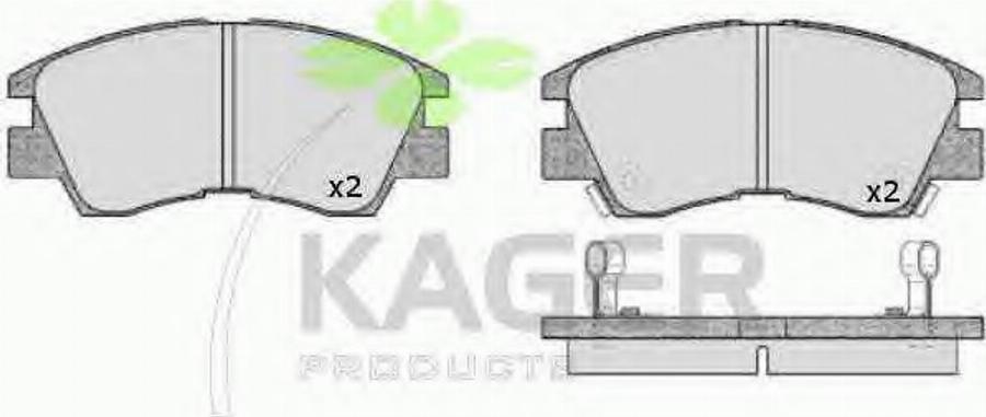 Kager 350306 - Kit de plaquettes de frein, frein à disque cwaw.fr