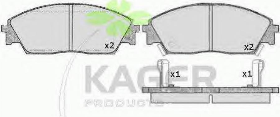 Kager 35-0300 - Kit de plaquettes de frein, frein à disque cwaw.fr