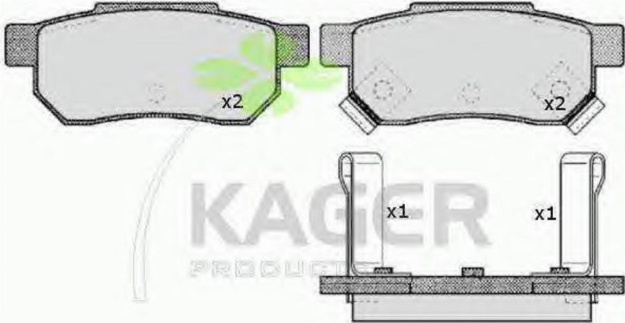 Kager 35-0301 - Kit de plaquettes de frein, frein à disque cwaw.fr