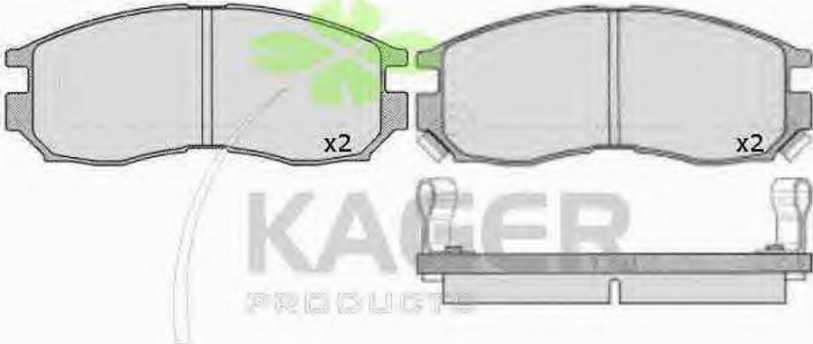 Kager 35-0308 - Kit de plaquettes de frein, frein à disque cwaw.fr