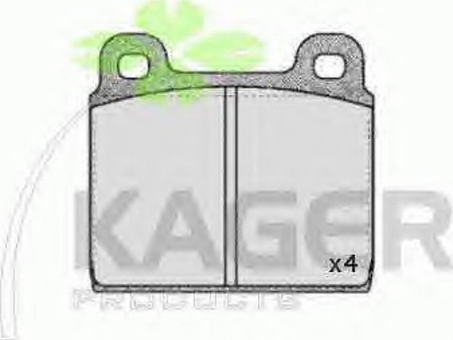 Kager 35-0371 - Kit de plaquettes de frein, frein à disque cwaw.fr