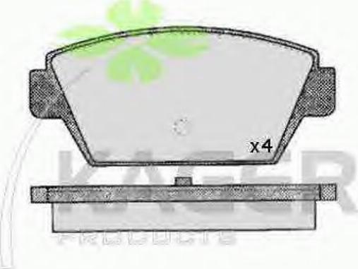 Kager 35-0310 - Kit de plaquettes de frein, frein à disque cwaw.fr