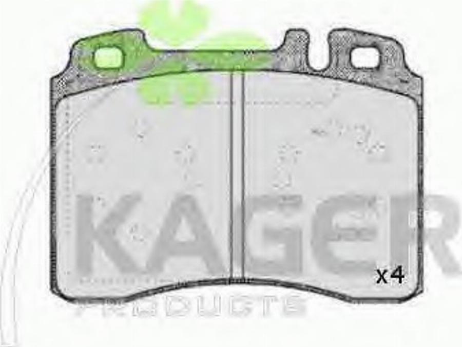 Kager 350318 - Kit de plaquettes de frein, frein à disque cwaw.fr