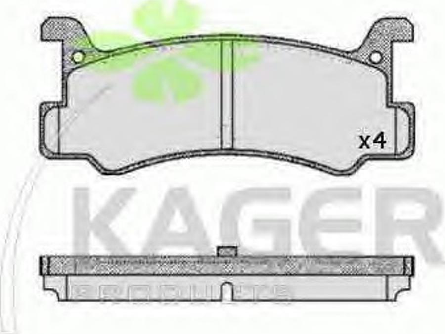 Kager 35-0320 - Kit de plaquettes de frein, frein à disque cwaw.fr