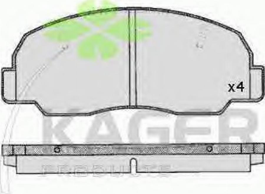 Kager 35-0246 - Kit de plaquettes de frein, frein à disque cwaw.fr