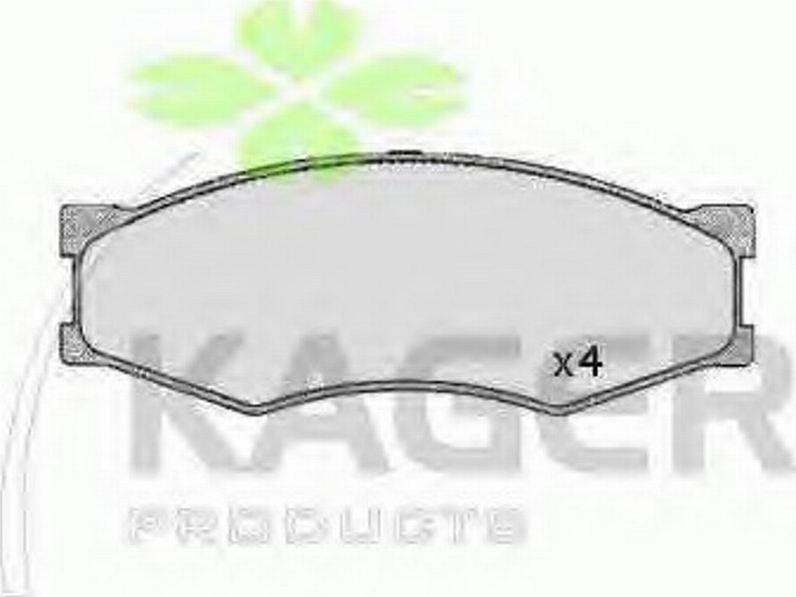 Kager 35-0258 - Kit de plaquettes de frein, frein à disque cwaw.fr