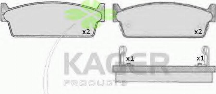 Kager 350264 - Kit de plaquettes de frein, frein à disque cwaw.fr