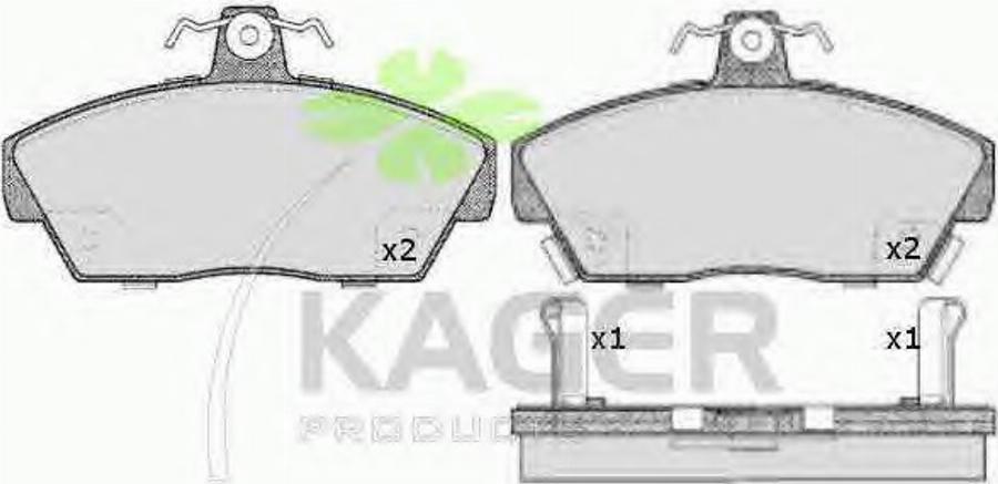 Kager 35-0263 - Kit de plaquettes de frein, frein à disque cwaw.fr