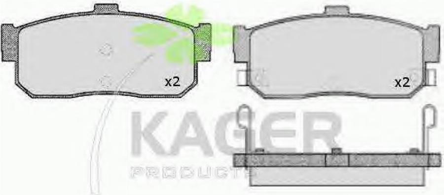 Kager 35-0267 - Kit de plaquettes de frein, frein à disque cwaw.fr