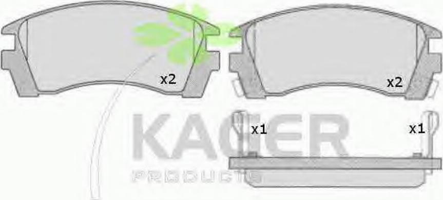 Kager 35-0286 - Kit de plaquettes de frein, frein à disque cwaw.fr