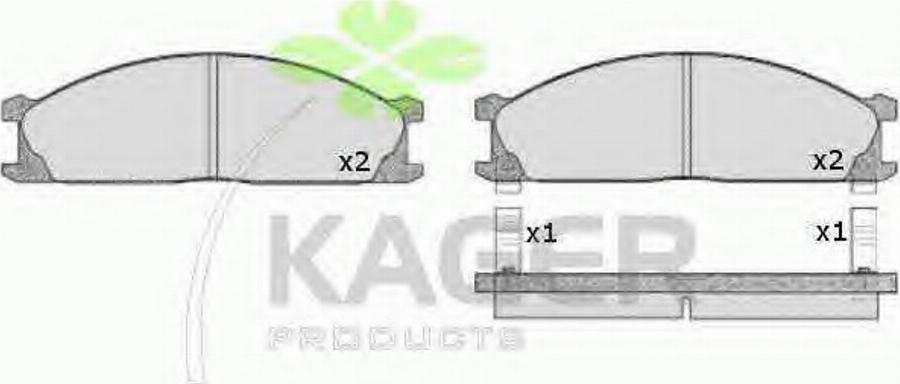 Kager 350282 - Kit de plaquettes de frein, frein à disque cwaw.fr