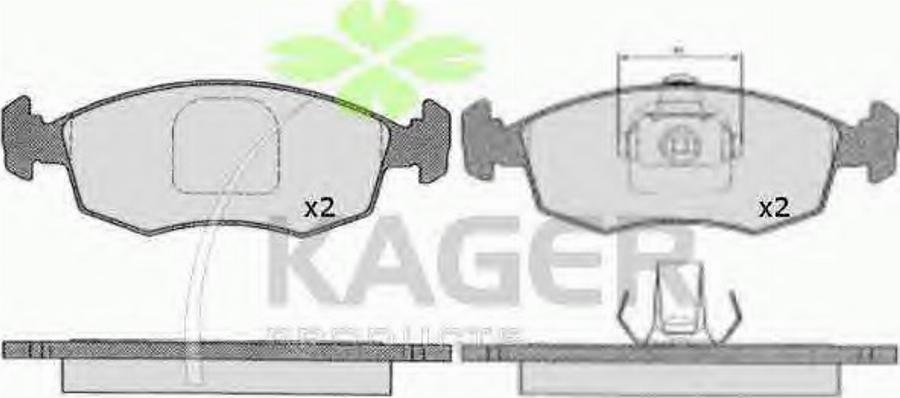 Kager 35-0232 - Kit de plaquettes de frein, frein à disque cwaw.fr