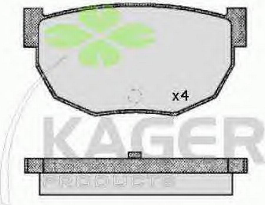 Kager 35-0270 - Kit de plaquettes de frein, frein à disque cwaw.fr