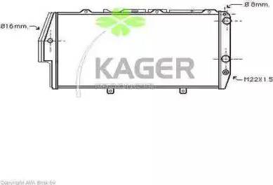 Kager 31-0003 - Radiateur, refroidissement du moteur cwaw.fr