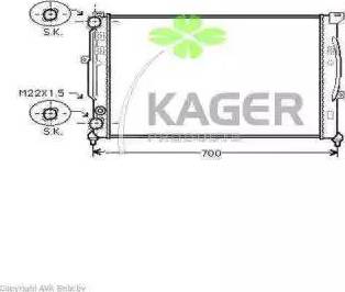 Kager 31-0028 - Radiateur, refroidissement du moteur cwaw.fr