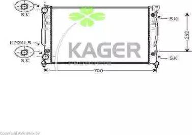 Kager 31-0027 - Radiateur, refroidissement du moteur cwaw.fr