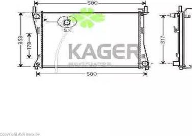 Kager 31-0363 - Radiateur, refroidissement du moteur cwaw.fr