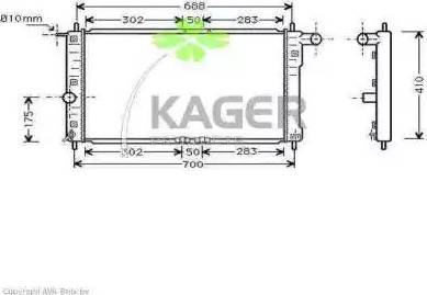 Kager 31-0303 - Radiateur, refroidissement du moteur cwaw.fr