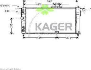 Kager 31-2761 - Radiateur, refroidissement du moteur cwaw.fr