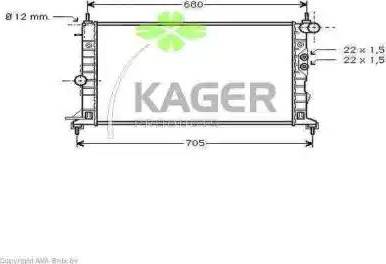 Kager 31-0791 - Radiateur, refroidissement du moteur cwaw.fr