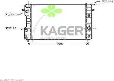 Kager 31-0780 - Radiateur, refroidissement du moteur cwaw.fr