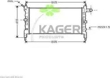 Kager 31-0739 - Radiateur, refroidissement du moteur cwaw.fr