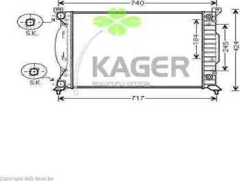 Kager 311632 - Radiateur, refroidissement du moteur cwaw.fr